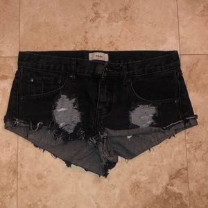 Black Denim shorts